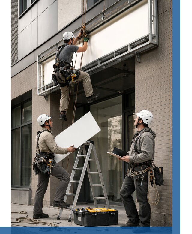 Монтаж светового короба в Бугульме от 6570 р. | ВЫСОТНИК-Бгл