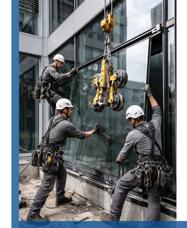 Структурное остекление фасадов в Бугульме монтаж и обслуживание