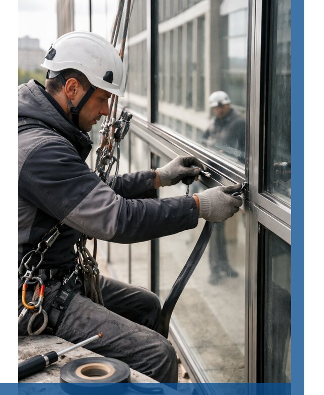 Ремонт витражных конструкций в Бугульме от 3538 р. | ВЫСОТНИК-Бгл