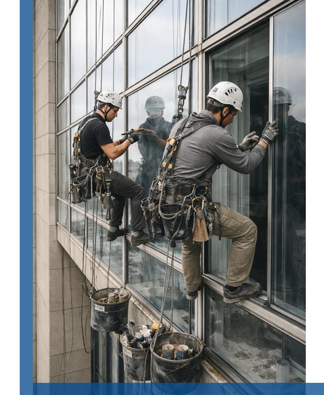 Ремонт витражных конструкций и фасадного остекления в Бугульме