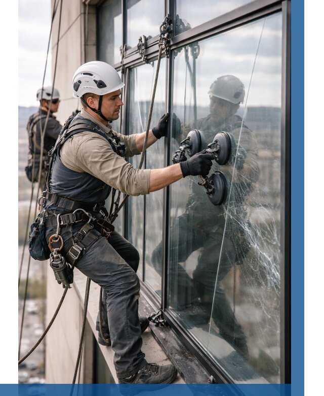 Замена стекла в витраже в Бугульме под ключ от 8592 р. | ВЫСОТНИК-Бгл