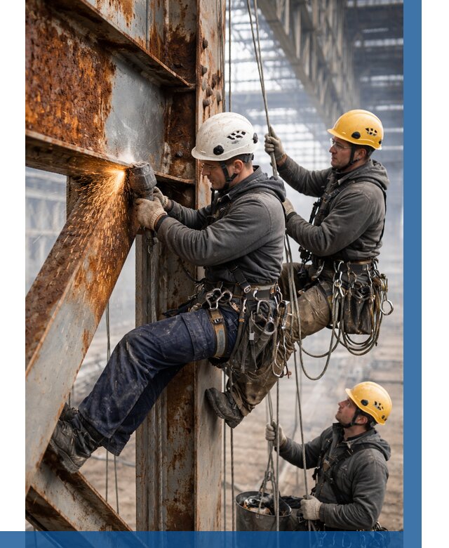 Зачистка металла от ржавчины в Бугульме от 354 р. | ВЫСОТНИК-Бгл