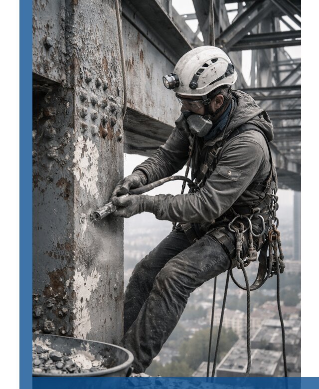 Удаление старой краски с металлических конструкций в Бугульме