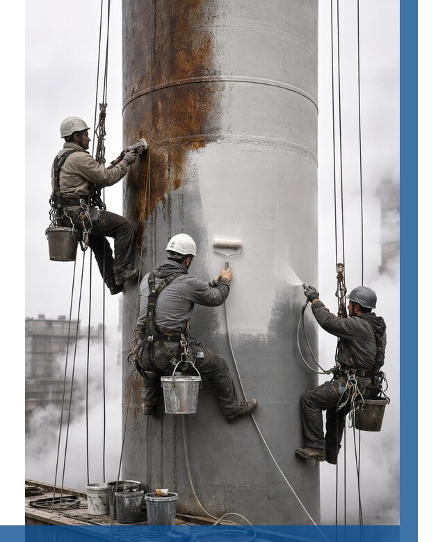 Покраска дымовых труб в Бугульме от 8592 р. | ВЫСОТНИК-Бгл