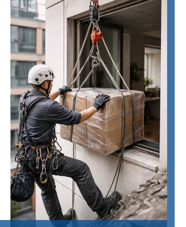 Подъем груза через окно в Бугульме от 4549 р. | ВЫСОТНИК-Бгл