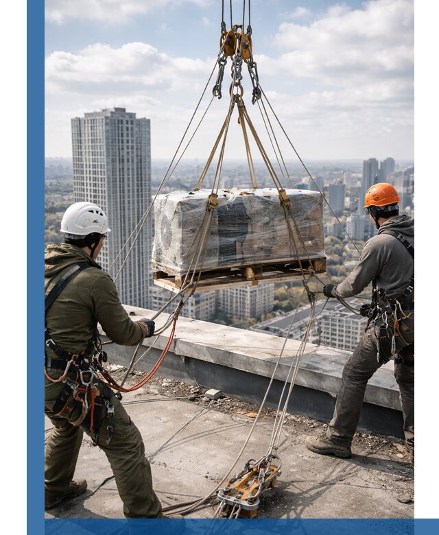 Подъем и монтаж крупногабаритных грузов на крышу в Бугульме