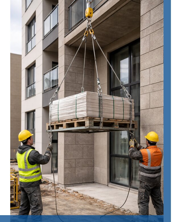 Подъем керамогранита на этаж в Бугульме от 3538 р. | ВЫСОТНИК-Бгл