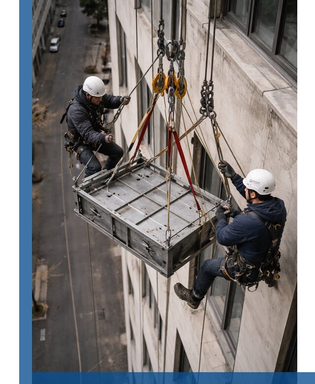 Спуск и подъем грузов по фасаду в Бугульме для зданий