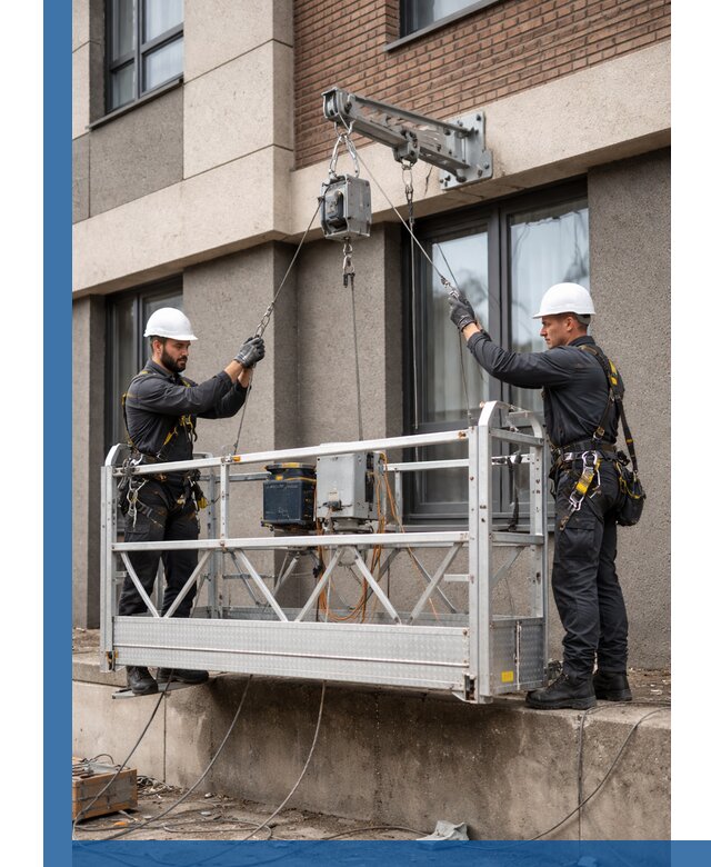 Монтаж и подъем фасадной люльки в Бугульме с гарантией безопасности