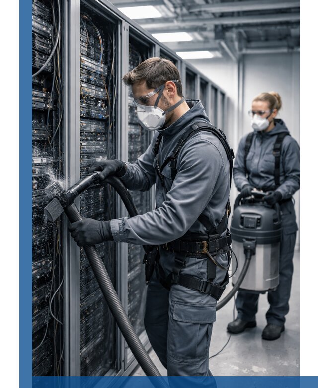 Обеспыливание серверной комнаты в Бугульме, профессиональная очистка