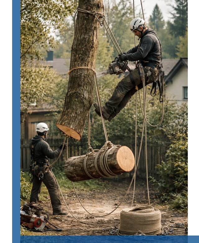 Валка деревьев частями в Бугульме, безопасно и аккуратно