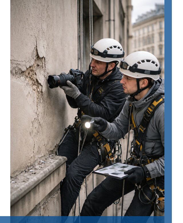 Фотофиксация дефектов фасада в Бугульме от 4549 р. | ВЫСОТНИК-Бгл